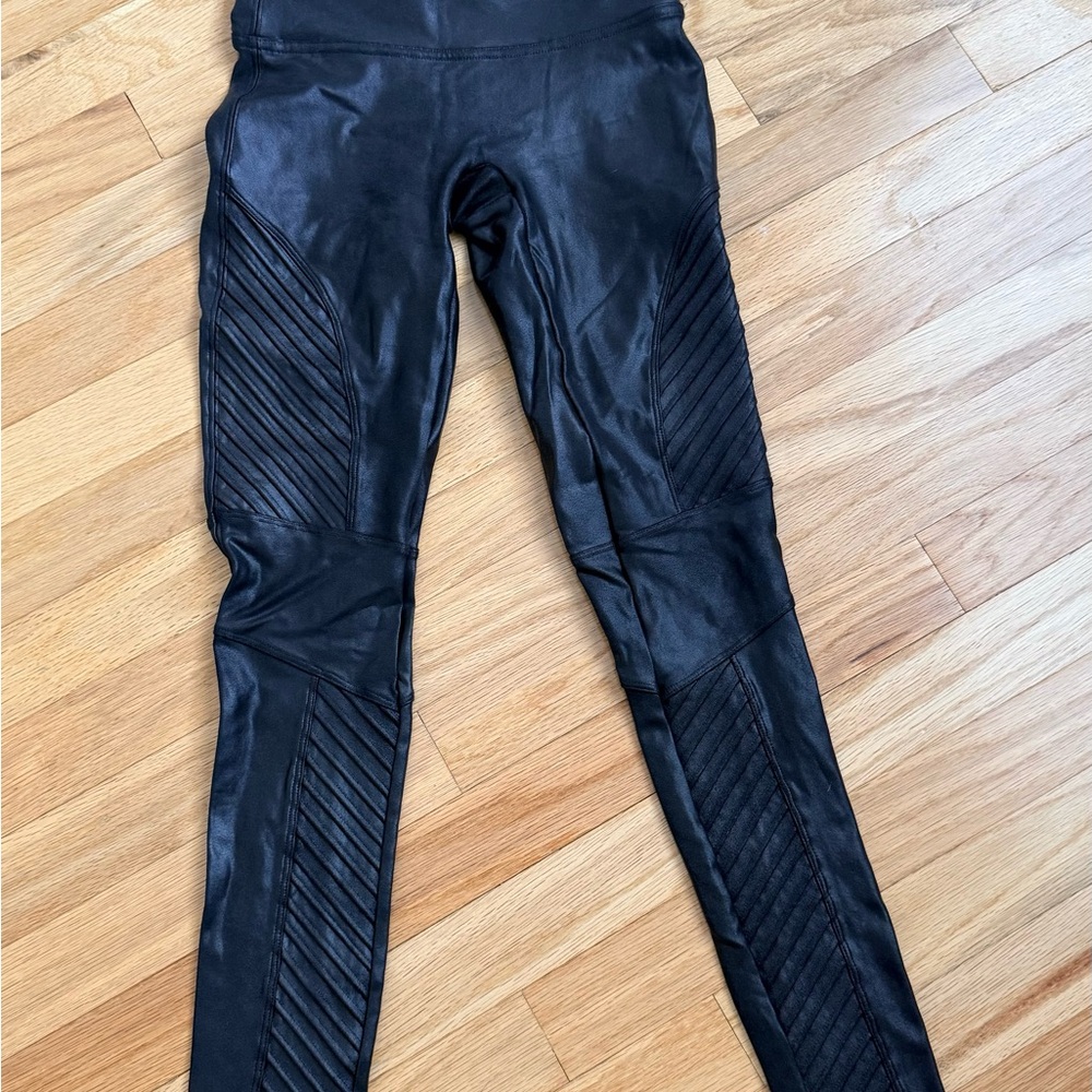 SPANX Black Moto Leggings